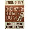 Tool Rules - Metal Tin Signs(8*12Inch/12*16Inch) - Garage