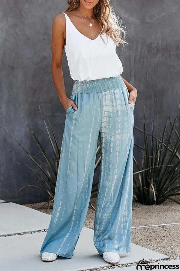 Tie-dye  All-match Wide-leg Pants