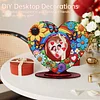 DIY Special Shape Diamond Painting Wooden Heart Shape Desk Ornament Decor Kit