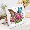 5D DIY Partial Special Shaped Drill Diamond Painting Kit Butterfly Decor With Frame Kit 18x18cm