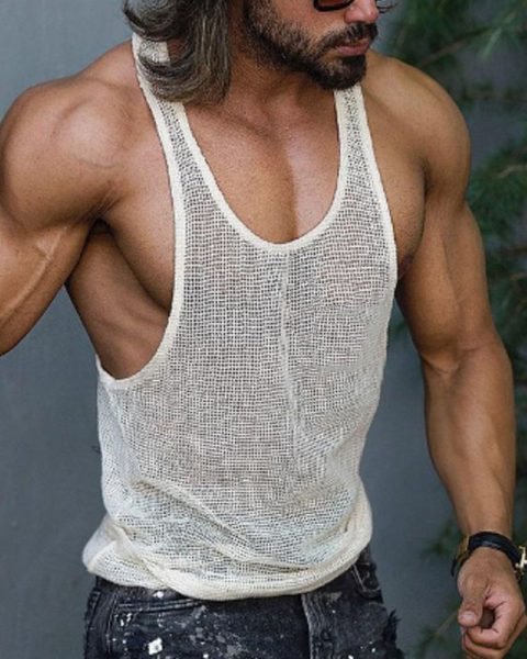 men's cutout sexy vest