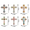 6Pcs Acryl Kreuz - 5d DIY Handwerk Aufkleber Magnet