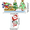 (US Local)Christmas Tree Santa Claus Snowman Diamond Painting Door Corner Sign for Home