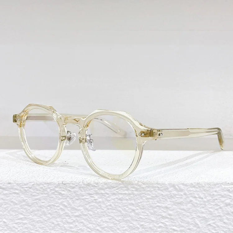 Japanese Brand Round Acetate Glasses Frames Men Designer Luxury Classical Tortoise Handmade Eyeglasses SEKKAKUDO Eyewear