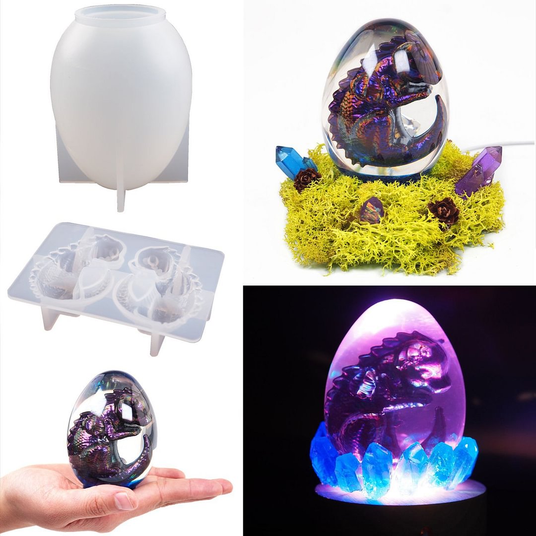 3D Dragon Egg Silicone Resin Casting Mold Set
