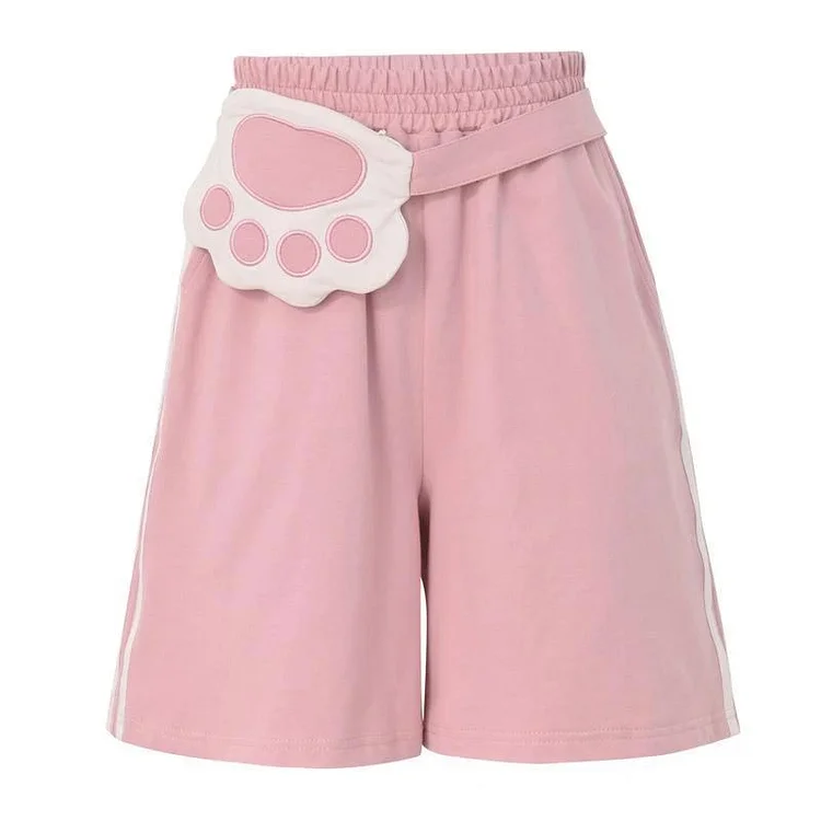 3-Piece Pink Kitty Vest Shorts and Jackets