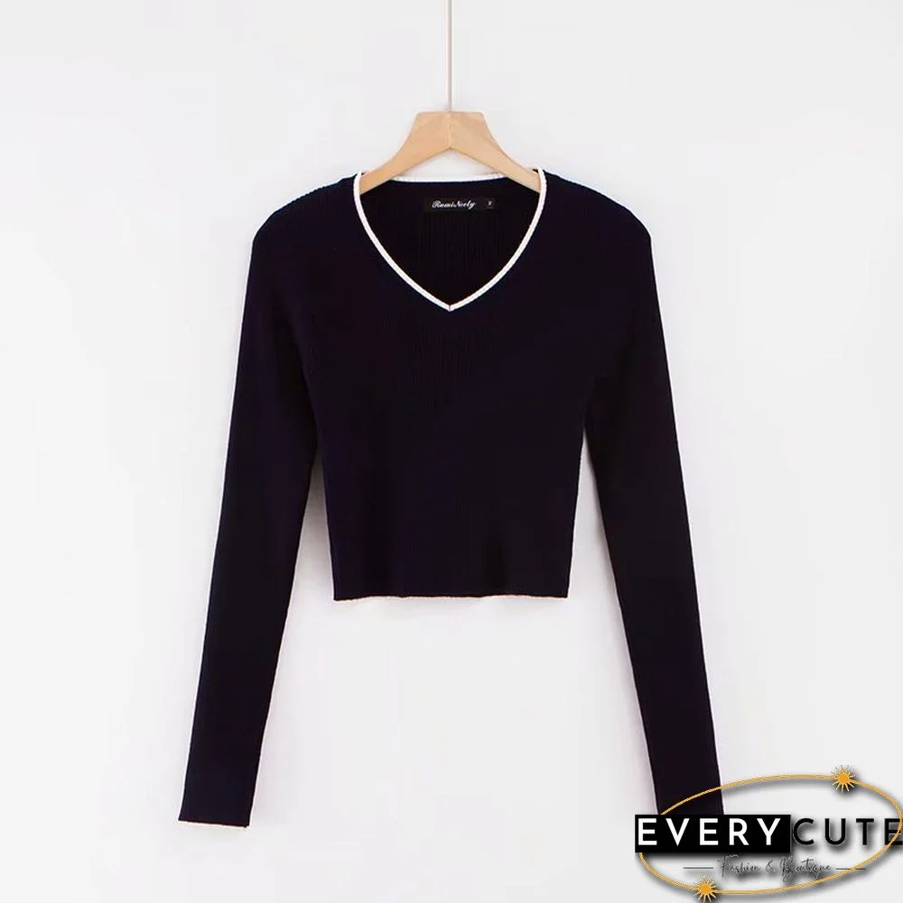 Fall Crop Sweater Kawaii Cute Sweaters Knitted Sweater Pink Women Winter Clothes Women Pullover Sweater Sexy Tops