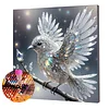 (Framed)Diamond Painting -DIY Round Drill Bird with Frame(25x25cm)