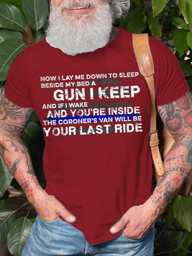 Now I Lay Me Down To Sleep Round Neck Short Sleeve Short Sleeve T-Shirt