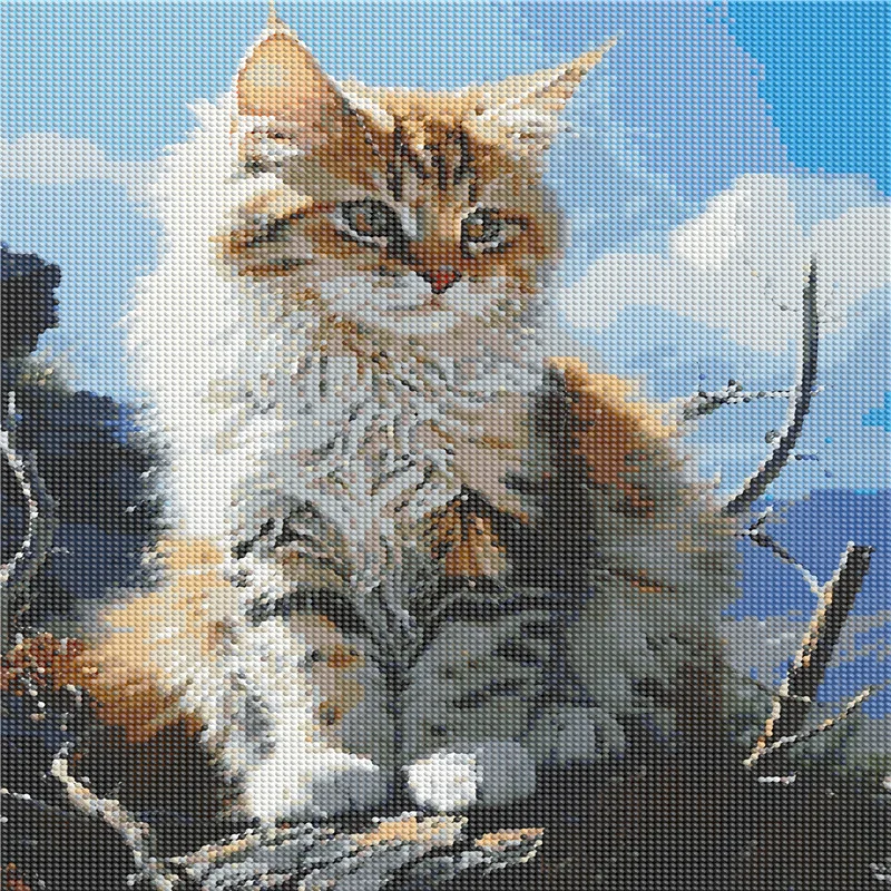 Diamond Painting - Full Round Drill - Cat(Canvas|30*40cm)