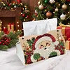 Warm Santa DIY Pearl Diamond Painting PU Cover Tissue Holder Kit Pearl Art Painting Decoration for Home & Gifts