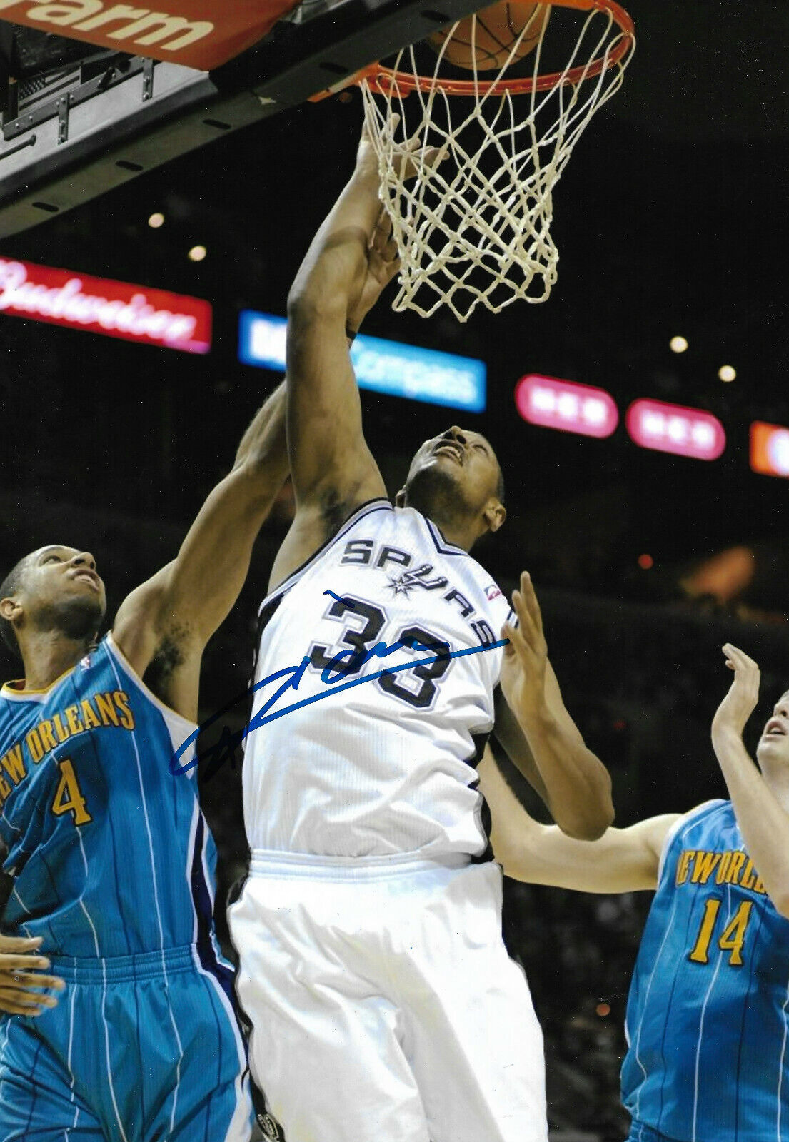 Boris Diaw Spurs NBA signed 8x12 inch Photo Poster painting autograph