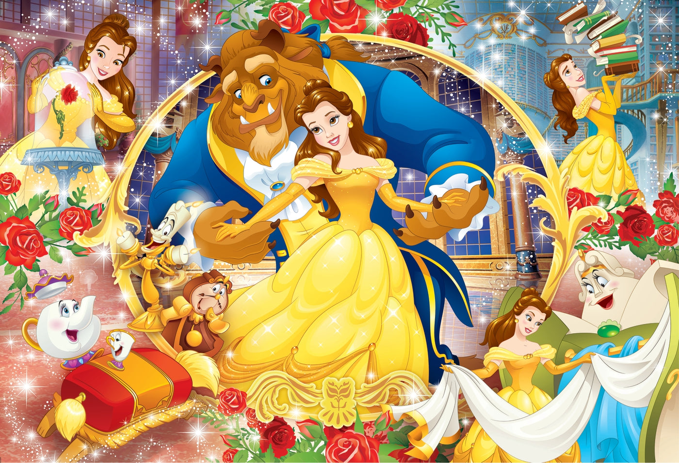 Disney Princess Bell Beauty And The Beast 50*30CM(Canvas) Full Round Drill Diamond Painting gbfke