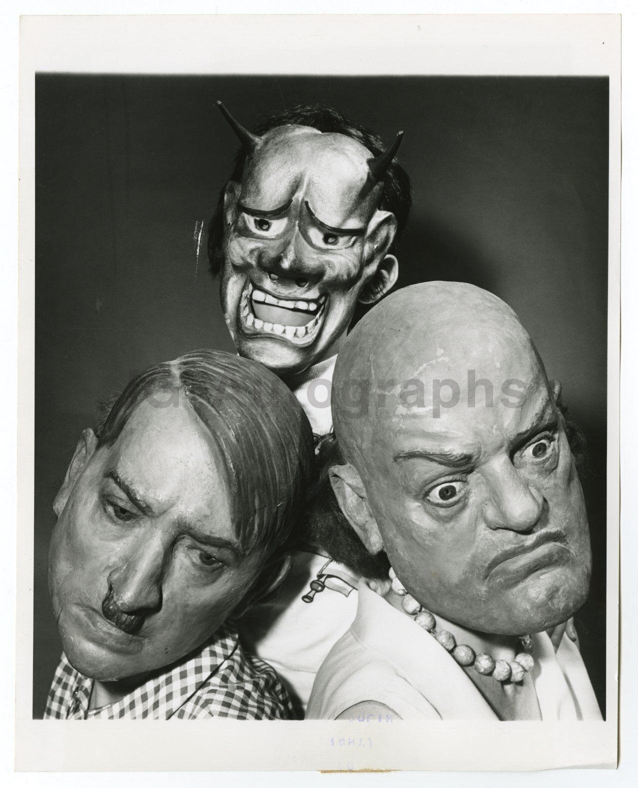 Vintage Mask Sculpting - Vintage 8x10 Photo Poster paintinggraph - Brunswick, NJ - 1960