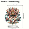 (US Local)5D DIY Special Shape Diamond Painting Desk Ornament Gorgeous Flower Decor Kit