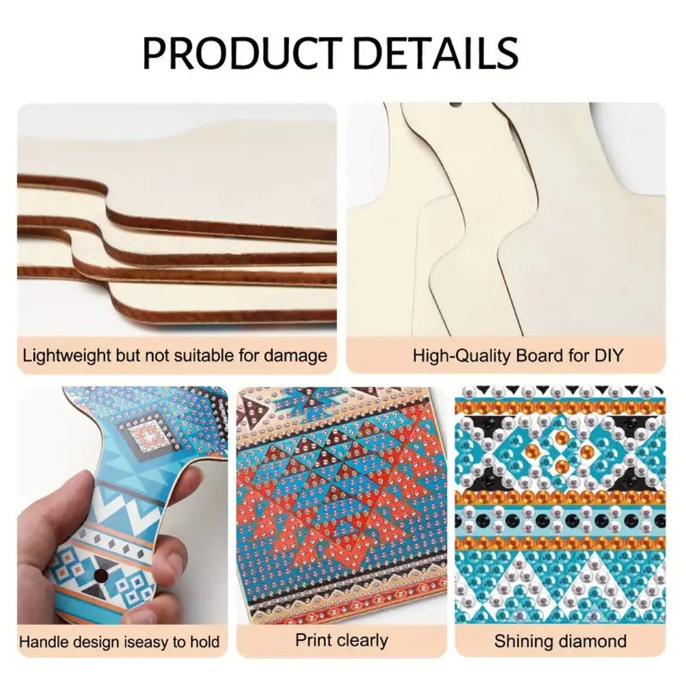 4Pcs Animal 5D DIY Diamond Painting Tray Art Craft with Handle for Home Decor(26*8cm)