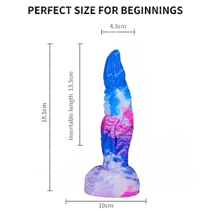 Tentacle Shaped Penis Soft Silicone Dildo For Women Blue Whirlwind