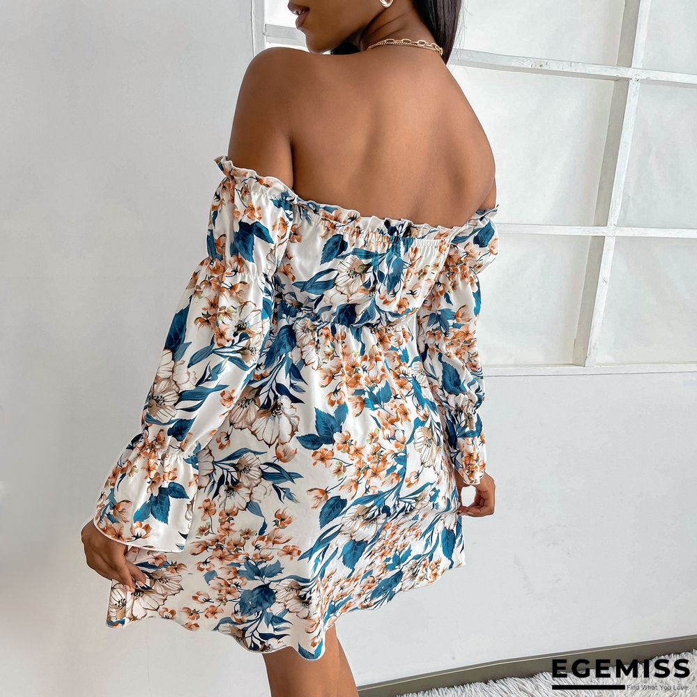 Chest-wrapped Commuter Print Dress | EGEMISS