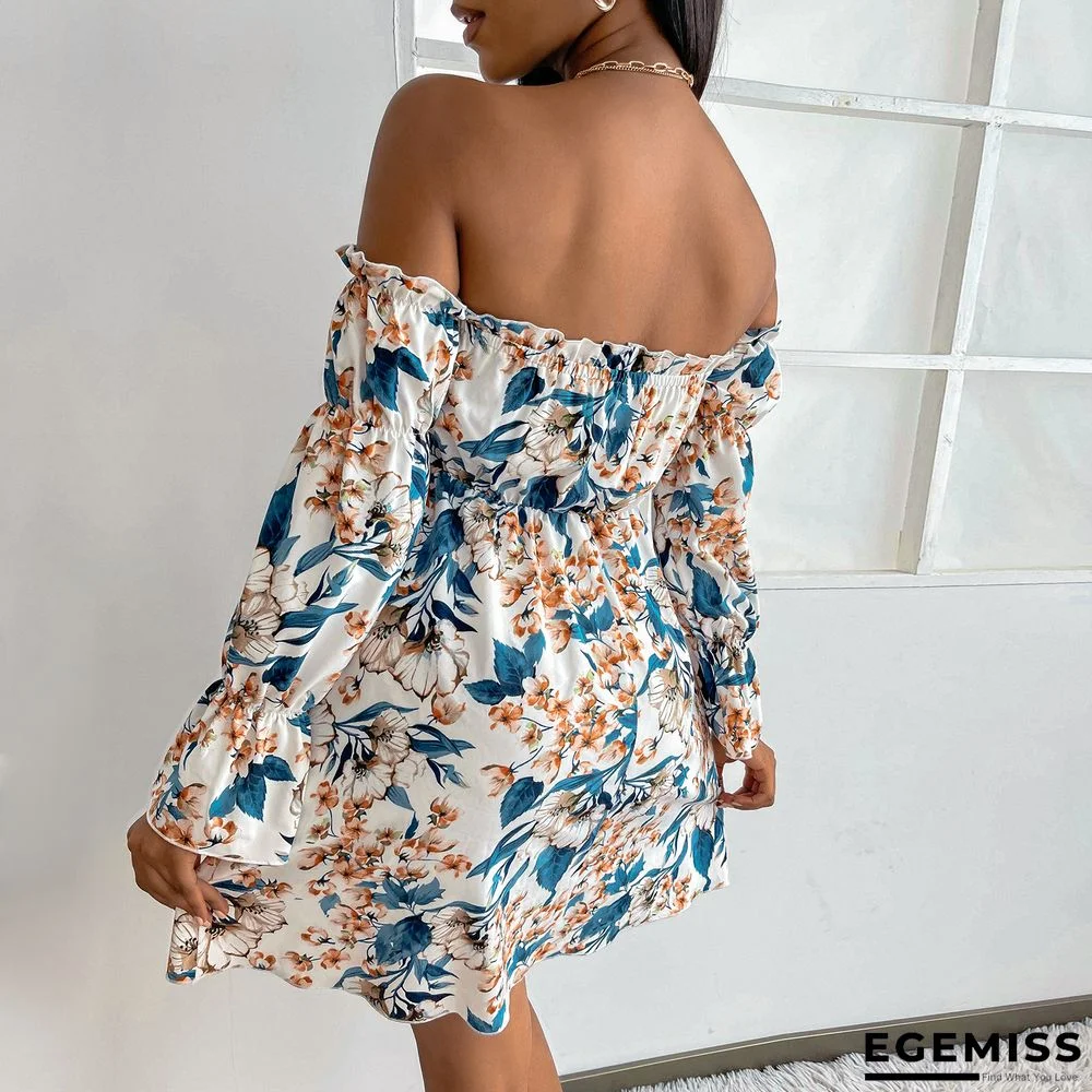Chest-wrapped Commuter Print Dress | EGEMISS