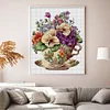 (Stamped/Counted) Flowers In Tea Cup - 18CT Cross Stitch 20*25cm/7.87*9.84in