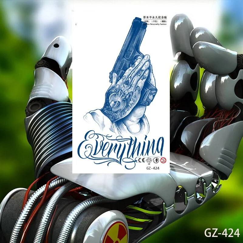 Temporary Waterproof Tattoos Stickers Sad Broken Heart Juice Ink Lasting Boy Girl Arm Chest Neck Shoulder Collarbone Fake Tatoo