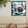 (40*40cm)Christmas Poinsettia Ball - Full Round Drill Diamond Painting
