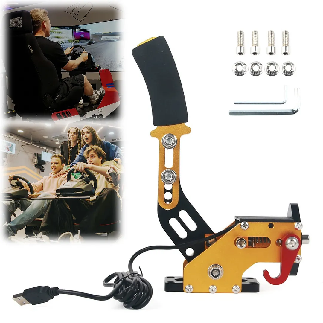 Sim Racing Handbrake Support for Logitech G29/G27/G25 T300 T500 Simulate Linear Handbrake Professional Gaming Peripherals for Racing Games