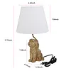 Dog Lamp with White Linen Shade Cute Room Decor White Dog Table Lamp 17.7inch for Living Room Unique Aesthetic Home Room Decor