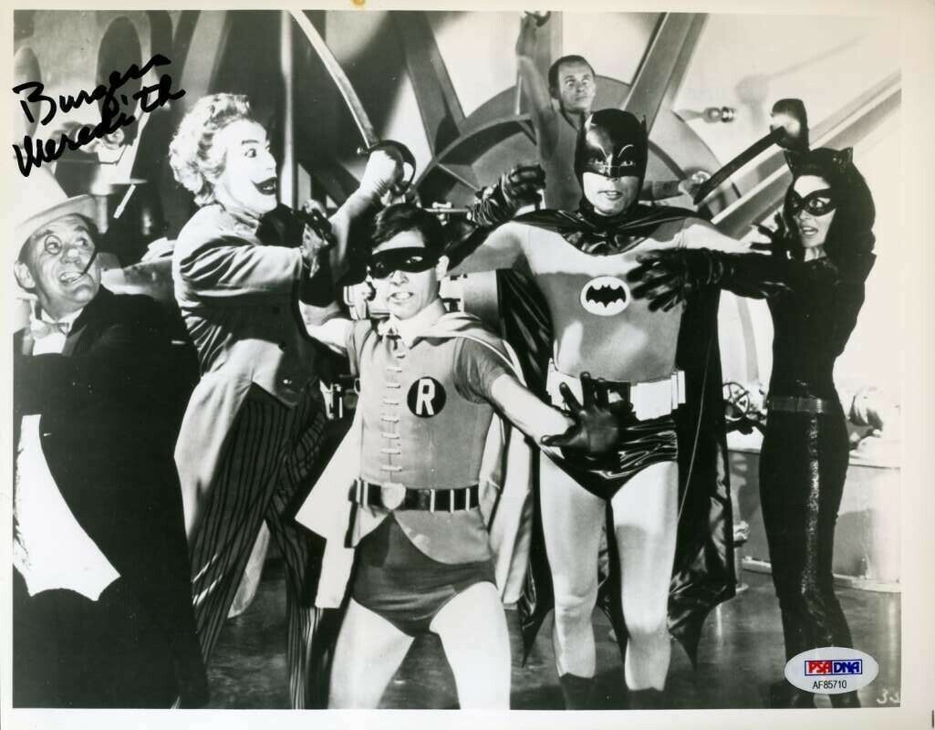 Burgess Meredith Psa Dna Certed Autograph 8x10 Batman Photo Poster painting Hand Signed