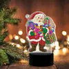 DIY Diamond Painting 7 Color Night Light Lamp Home Decoration Ornament Gift Kit(Santa Claus)
