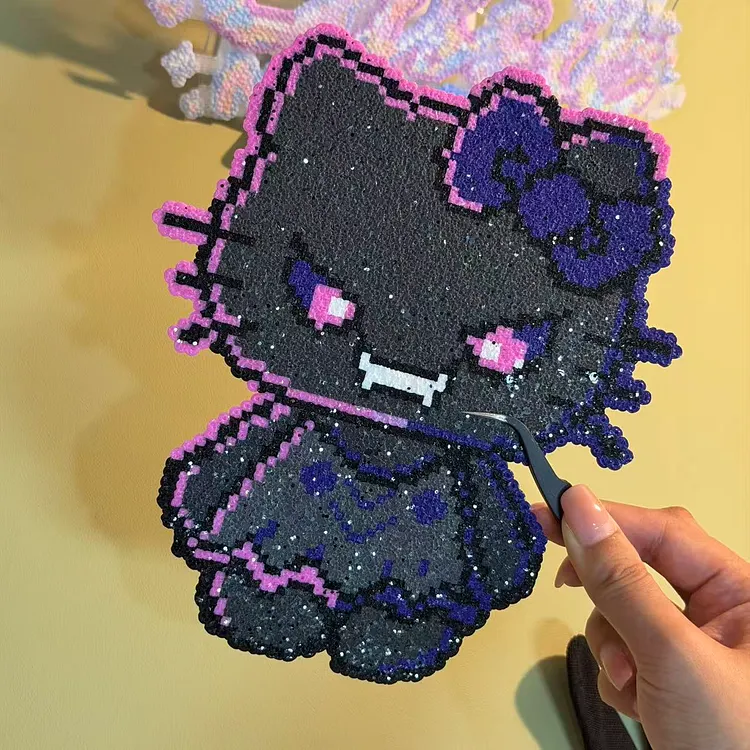 Evil Black Kitty Digital Pattern 