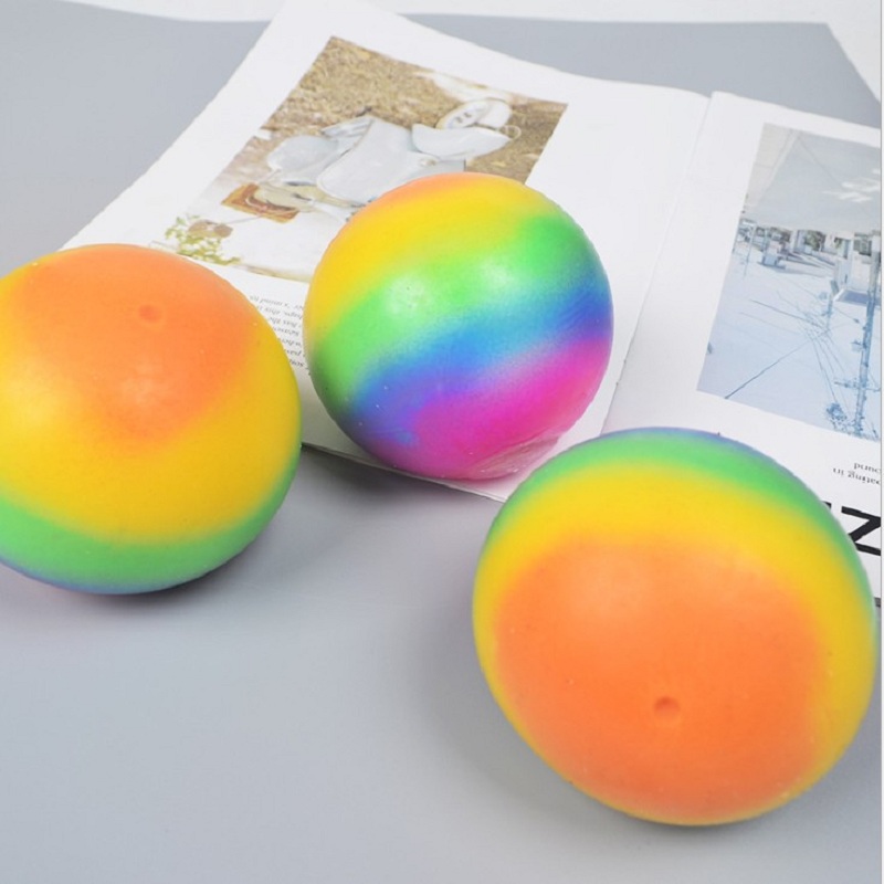 

Yeglg Decompression Ball Toy Rainbow Balls Clamps Hand Training Stress B, 501 Original