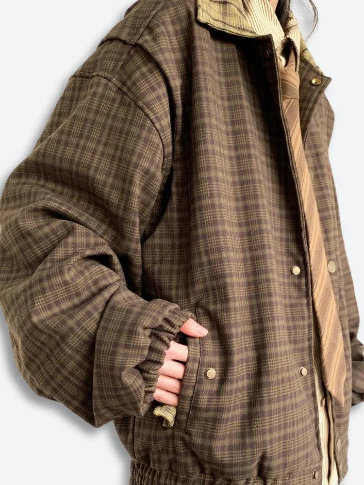 Brownm Plaid Jacket
