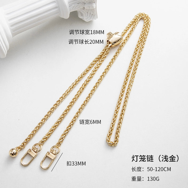 5 Pieces Alloy Solid Color Bag Chain Bag Straps
