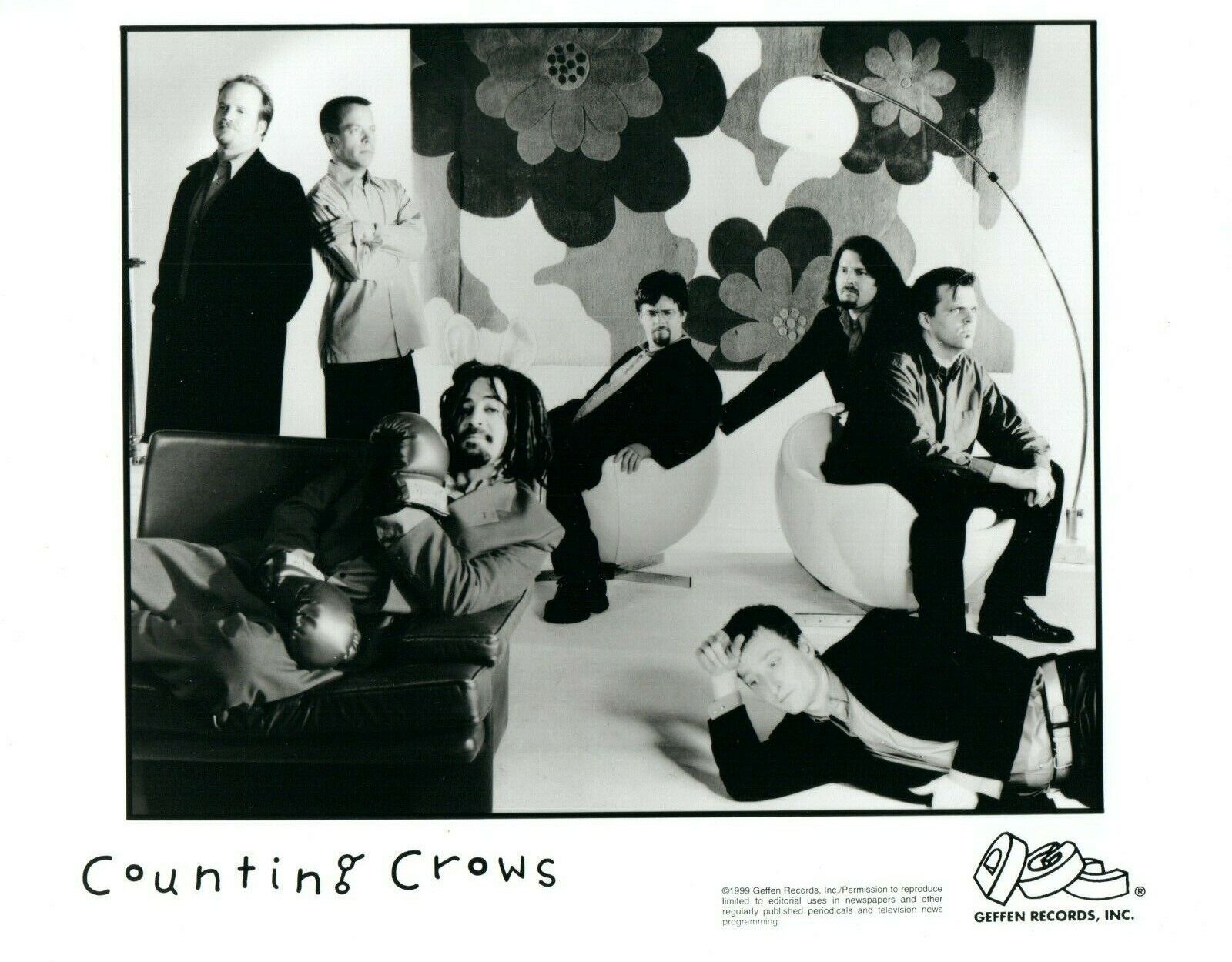COUNTING CROWS Pop Rock Music Band 8x10 Promo Press Photo Poster painting Geffen Records