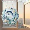 Dolphin DIY Rhinestone Diamond Painting Pendant 25x25cm Double Sided