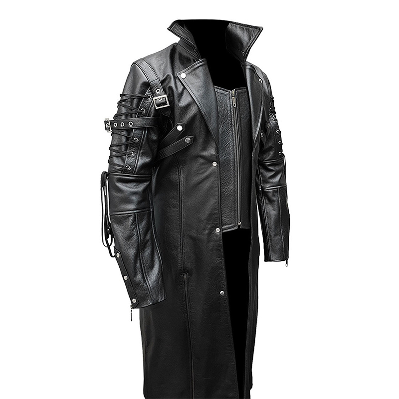 Genuine Leather Gothic Steampunk Coat