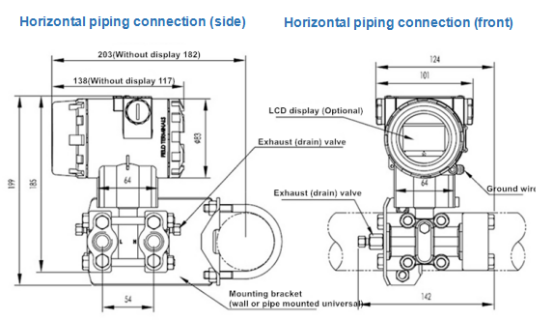 3051 Differential Pressure Sensor 12VDC Measuring Liquid Gas Air 2