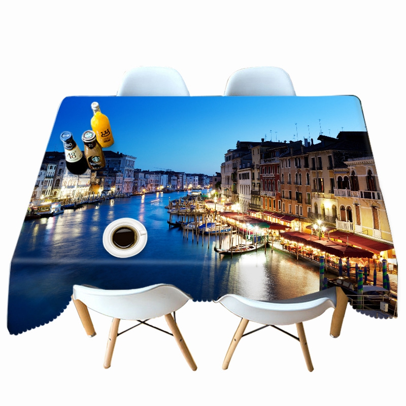 

Bay City View - 3D Tablecloth, 140*210cm, 501 Original