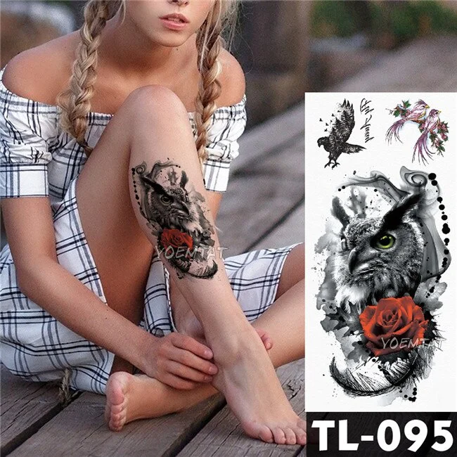 Sdrawing Transfer Black lace bright butterfly Pattern Temporary Tattoo Sticker Chest totem body art Waterproof Fake Flash Tattoo
