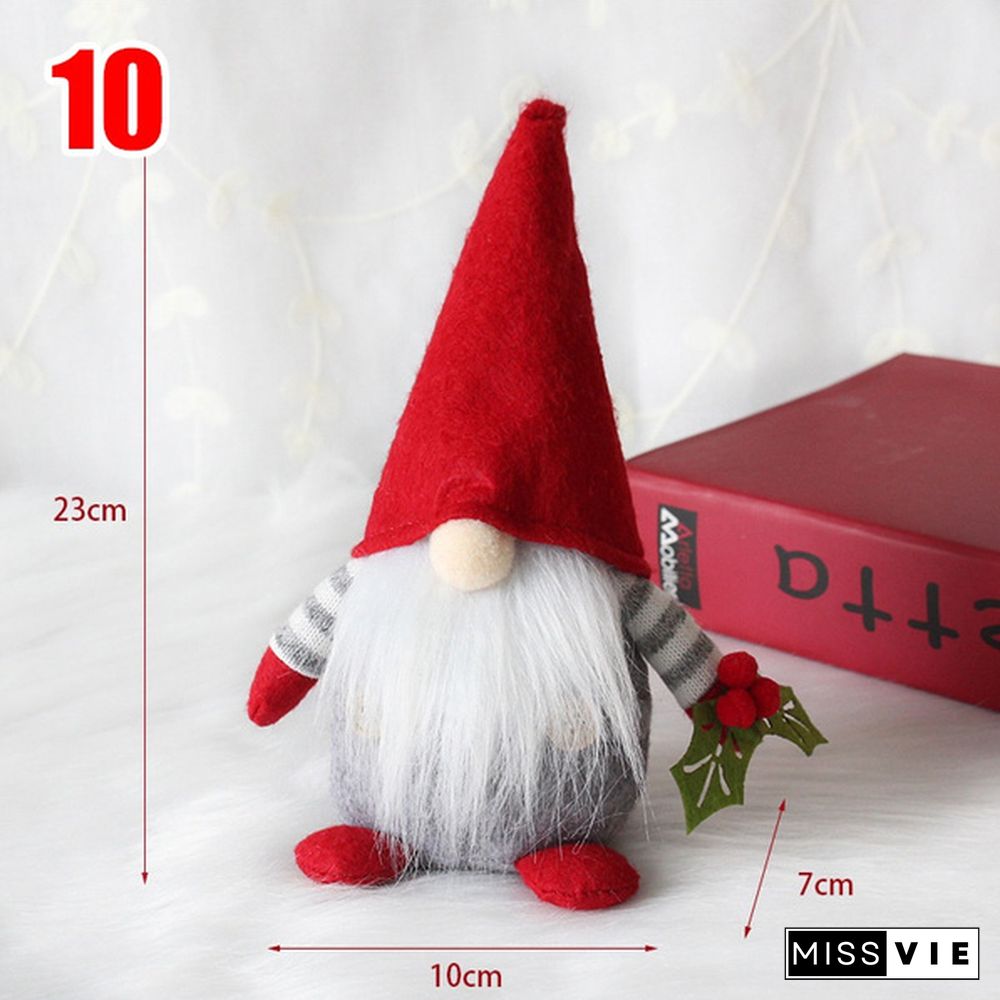 34Styles Elf Doll Ornaments Faceless Plush Doll Rudolph Gnomes Dwarf Santa Claus Swedish Tomte Dwarf