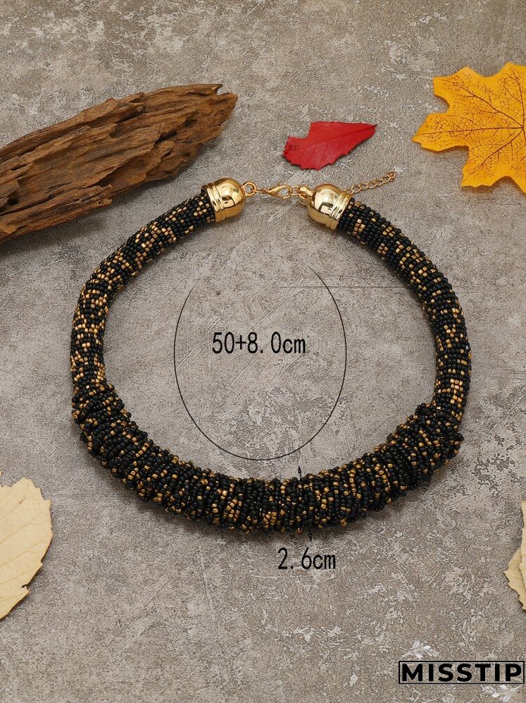 Two Tone Beaded Necklace