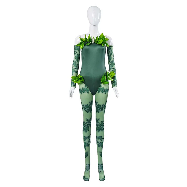 Harley Quinn Poison Ivy Green Bodysuit Outfits Cosplay Costume
