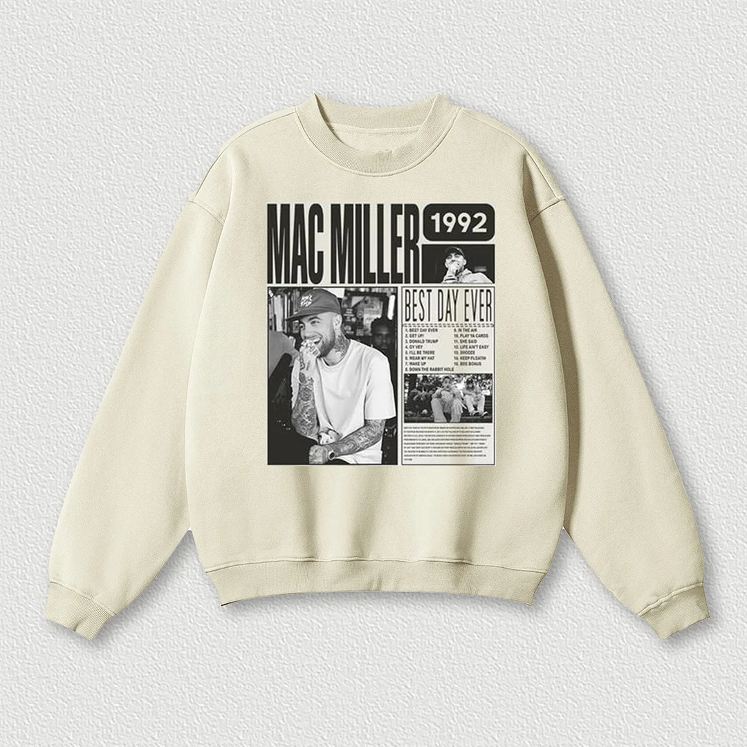 Rap print sweatshirt