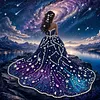 Diamond Painting-DIY Crystal Rhinestone Starry Sky Dress Girl
