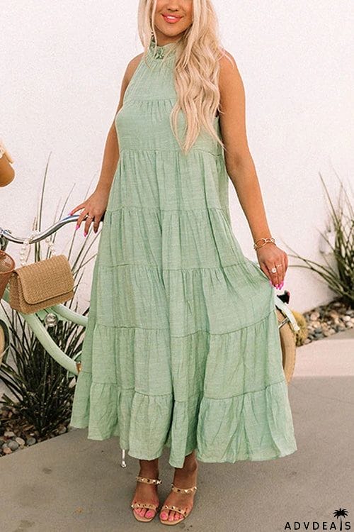 Come To Me Tiered Tank Midi Dress