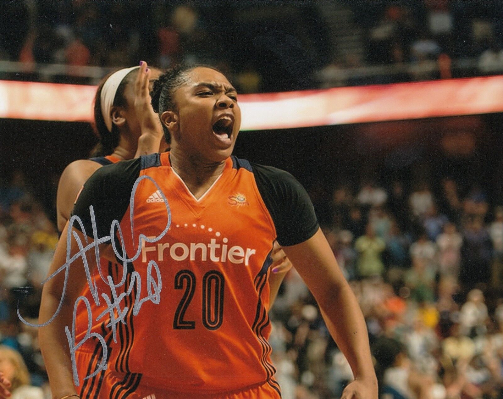 ALEX BENTLEY signed (CONNECTICUT SUN) PENN STATE Basketball 8X10 Photo Poster painting W/COA #4