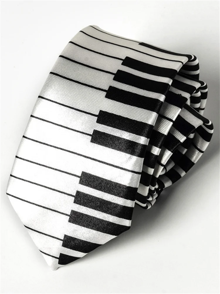 Music Lover Piano Keys Graphic Satin Tie