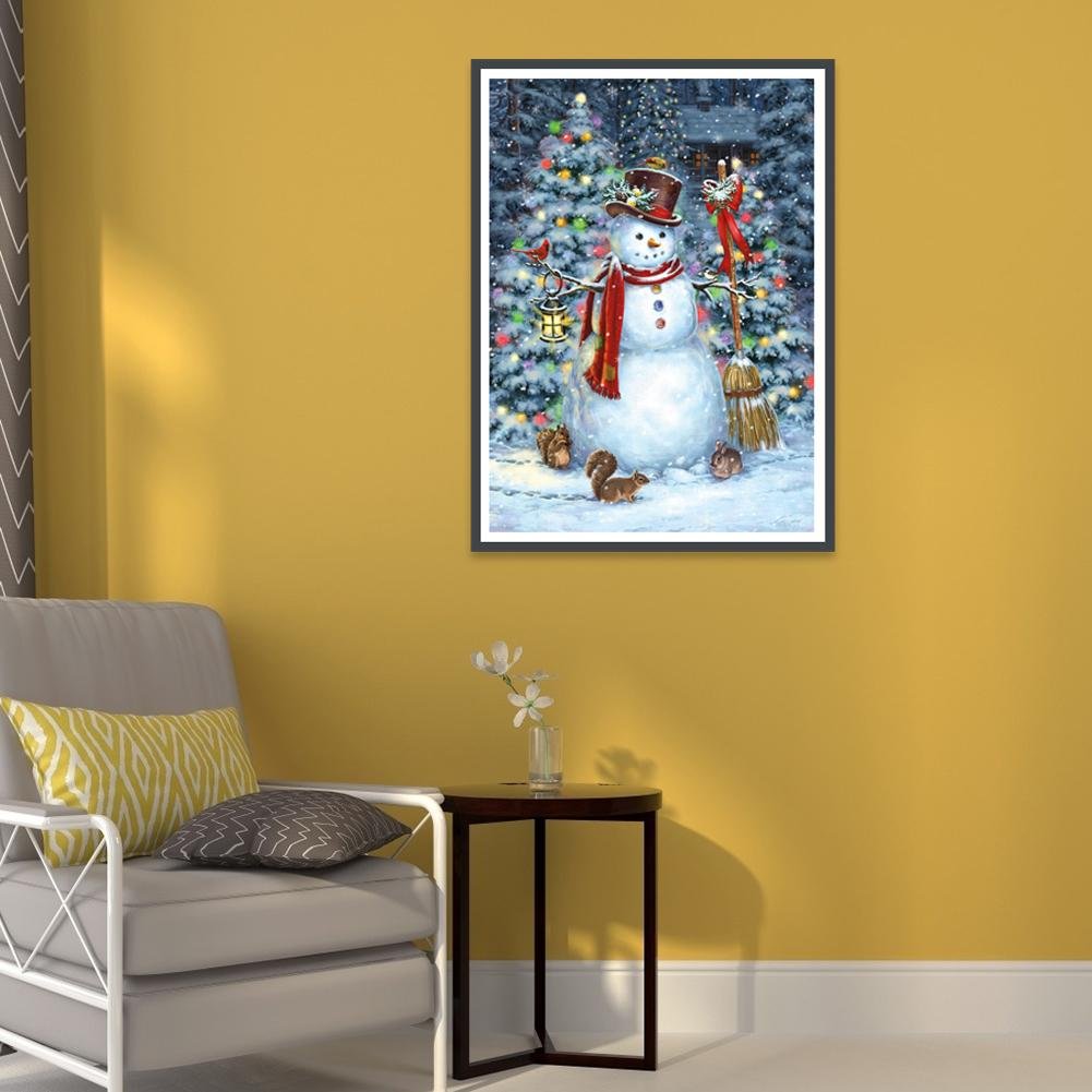 Snowman - Full Round Diamond Painting