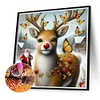 5D DIY Full Round Drill Diamond Painting Xmas Elk Kit Home Decor Art 30x30cm